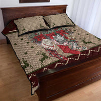 Cat And Sock Christmas Quilt Bed Set Xmas Holiday Patterns - Wonder Print Shop