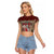 Cat And Sock Christmas Raglan Cropped T Shirt Xmas Holiday Patterns - Wonder Print Shop