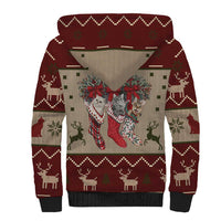Cat And Sock Christmas Sherpa Hoodie Xmas Holiday Patterns - Wonder Print Shop