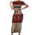 Cat And Sock Christmas Short Sleeve Bodycon Dress Xmas Holiday Patterns - Wonder Print Shop
