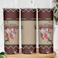 Cat And Sock Christmas Skinny Tumbler Xmas Holiday Patterns - Wonder Print Shop