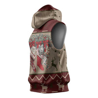 Cat And Sock Christmas Sleeveless Hoodie Xmas Holiday Patterns - Wonder Print Shop