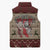 Cat And Sock Christmas Sleeveless Puffer Jacket Xmas Holiday Patterns - Wonder Print Shop