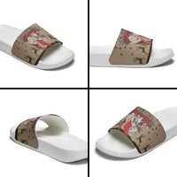 Cat And Sock Christmas Slide Sandals Xmas Holiday Patterns - Wonder Print Shop
