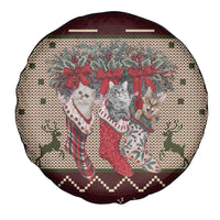 Cat And Sock Christmas Spare Tire Cover Xmas Holiday Patterns - Wonder Print Shop