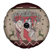 Cat And Sock Christmas Spare Tire Cover Xmas Holiday Patterns - Wonder Print Shop
