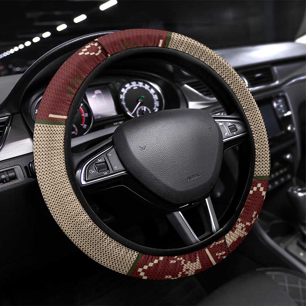 Cat And Sock Christmas Steering Wheel Cover Xmas Holiday Patterns - Wonder Print Shop
