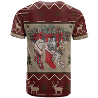Cat And Sock Christmas T Shirt Xmas Holiday Patterns - Wonder Print Shop