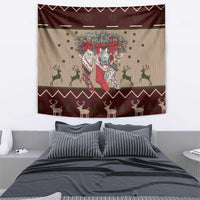 Cat And Sock Christmas Tapestry Xmas Holiday Patterns - Wonder Print Shop