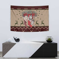Cat And Sock Christmas Tapestry Xmas Holiday Patterns - Wonder Print Shop
