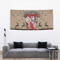Cat And Sock Christmas Tapestry Xmas Holiday Patterns - Wonder Print Shop