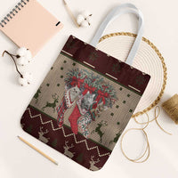 Cat And Sock Christmas Tote Bag Xmas Holiday Patterns - Wonder Print Shop