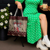 Cat And Sock Christmas Tote Bag Xmas Holiday Patterns - Wonder Print Shop