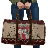 Cat And Sock Christmas Travel Bag Xmas Holiday Patterns - Wonder Print Shop