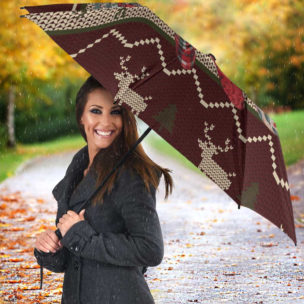 Cat And Sock Christmas Umbrella Xmas Holiday Patterns - Wonder Print Shop
