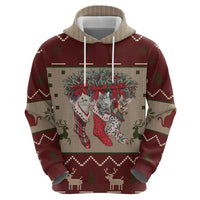 Cat And Sock Christmas Zip Hoodie Xmas Holiday Patterns - Wonder Print Shop