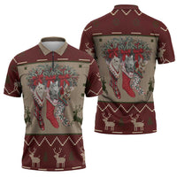 Cat And Sock Christmas Zipper Polo Shirt Xmas Holiday Patterns - Wonder Print Shop