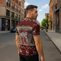Cat And Sock Christmas Zipper Polo Shirt Xmas Holiday Patterns - Wonder Print Shop