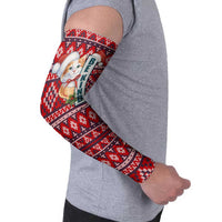 Cat Be Kind Christmas Arm Sleeves Xmas Holiday Patterns - Wonder Print Shop