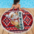 Cat Be Kind Christmas Beach Blanket Xmas Holiday Patterns - Wonder Print Shop