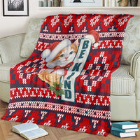 Cat Be Kind Christmas Blanket Xmas Holiday Patterns - Wonder Print Shop