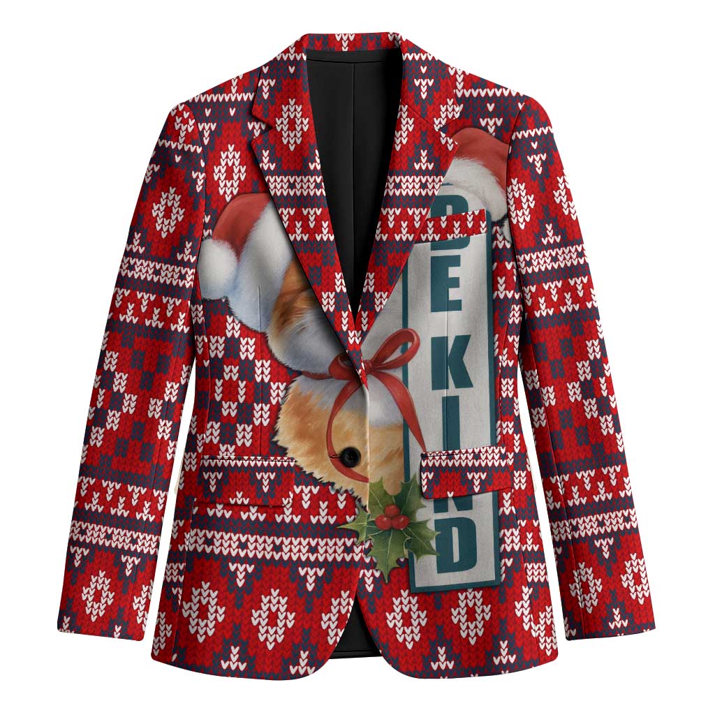 Cat Be Kind Christmas Blazer Xmas Holiday Patterns - Wonder Print Shop