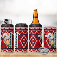 Cat Be Kind Christmas 4 in 1 Can Cooler Tumbler Xmas Holiday Patterns - Wonder Print Shop