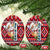 Cat Be Kind Christmas Ceramic Ornament Xmas Holiday Patterns - Wonder Print Shop