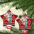 Cat Be Kind Christmas Ceramic Ornament Xmas Holiday Patterns - Wonder Print Shop