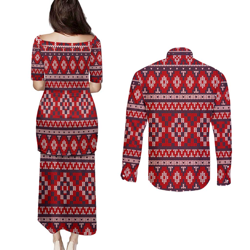 Cat Be Kind Christmas Couples Matching Puletasi and Long Sleeve Button Shirt Xmas Holiday Patterns - Wonder Print Shop