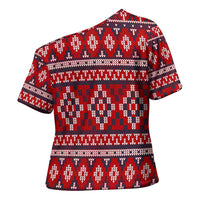 Cat Be Kind Christmas Cross Shoulder Shirt Xmas Holiday Patterns - Wonder Print Shop