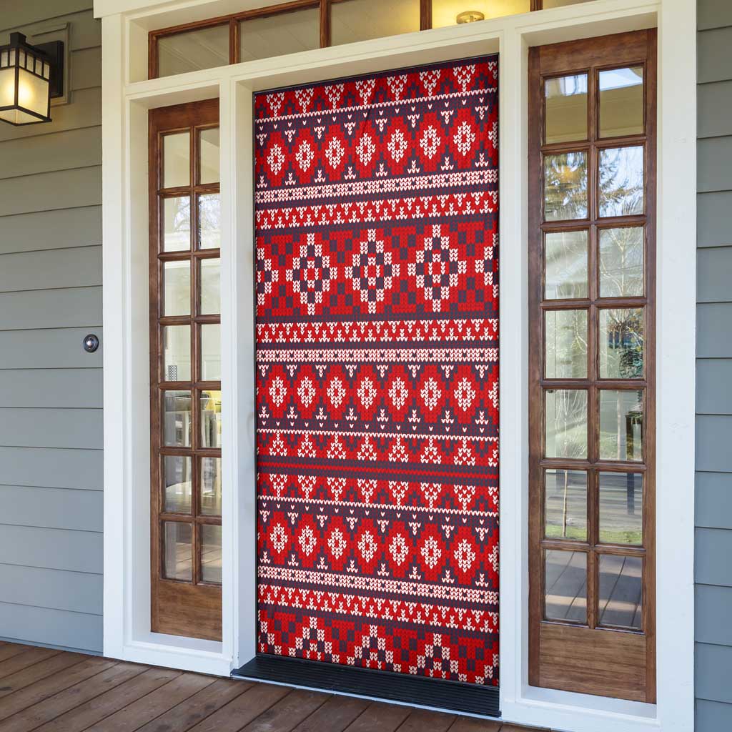 Cat Be Kind Christmas Door Cover Xmas Holiday Patterns - Wonder Print Shop