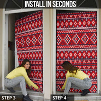 Cat Be Kind Christmas Door Cover Xmas Holiday Patterns - Wonder Print Shop