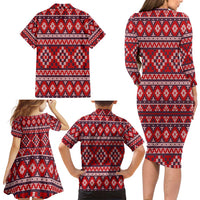 Cat Be Kind Christmas Family Matching Long Sleeve Bodycon Dress and Hawaiian Shirt Xmas Holiday Patterns - Wonder Print Shop