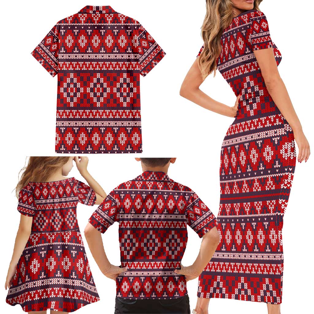 Cat Be Kind Christmas Family Matching Short Sleeve Bodycon Dress and Hawaiian Shirt Xmas Holiday Patterns - Wonder Print Shop