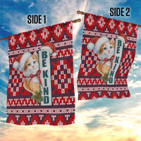 Cat Be Kind Christmas Garden Flag Xmas Holiday Patterns - Wonder Print Shop