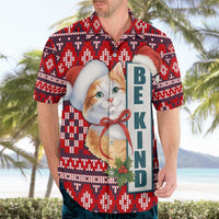 Cat Be Kind Christmas Hawaiian Shirt Xmas Holiday Patterns - Wonder Print Shop