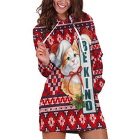 Cat Be Kind Christmas Hoodie Dress Xmas Holiday Patterns - Wonder Print Shop