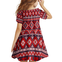 Cat Be Kind Christmas Kid Short Sleeve Dress Xmas Holiday Patterns - Wonder Print Shop