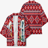 Cat Be Kind Christmas Kimono Xmas Holiday Patterns - Wonder Print Shop