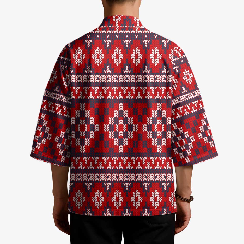 Cat Be Kind Christmas Kimono Xmas Holiday Patterns - Wonder Print Shop