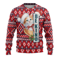 Cat Be Kind Christmas Ugly Christmas Sweater Xmas Holiday Patterns - Wonder Print Shop