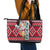 Cat Be Kind Christmas Leather Tote Bag Xmas Holiday Patterns - Wonder Print Shop