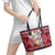 Cat Be Kind Christmas Leather Tote Bag Xmas Holiday Patterns - Wonder Print Shop