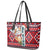 Cat Be Kind Christmas Leather Tote Bag Xmas Holiday Patterns - Wonder Print Shop