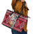 Cat Be Kind Christmas Leather Tote Bag Xmas Holiday Patterns - Wonder Print Shop