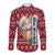 Cat Be Kind Christmas Long Sleeve Button Shirt Xmas Holiday Patterns - Wonder Print Shop