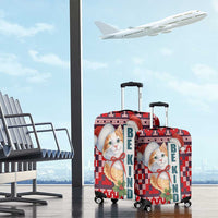 Cat Be Kind Christmas Luggage Cover Xmas Holiday Patterns - Wonder Print Shop