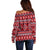 Cat Be Kind Christmas Off Shoulder Sweater Xmas Holiday Patterns - Wonder Print Shop