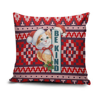Cat Be Kind Christmas Pillow Cover Xmas Holiday Patterns - Wonder Print Shop